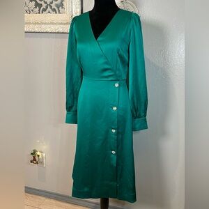 Ann Taylor Teal Long Sleeve Dress
